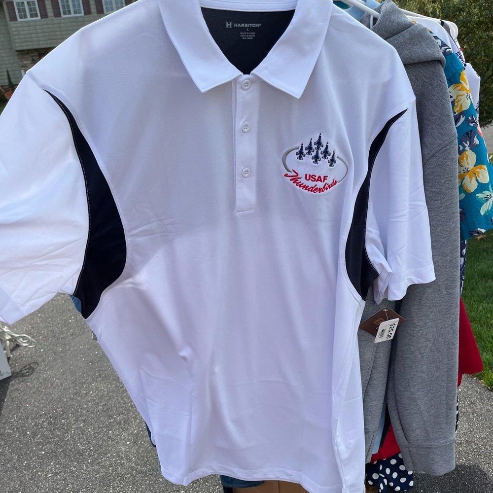 NWT USAF THUNDERBIRDS POLO SHIRT size L